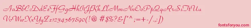 paradise Font – Red Fonts on Pink Background