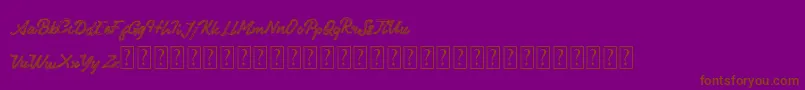 Paraf   PERSONAL USE-Schriftart – Braune Schriften auf violettem Hintergrund