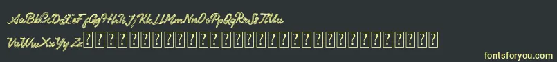 フォントParaf   PERSONAL USE – 黒い背景に黄色の文字