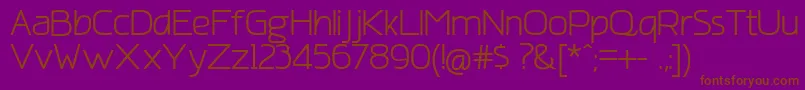 AmatracaGrotesqueNormal Font – Brown Fonts on Purple Background