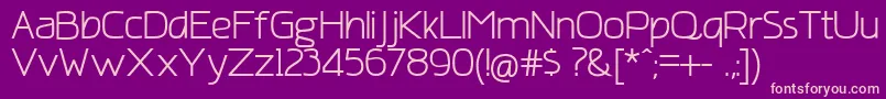 AmatracaGrotesqueNormal Font – Pink Fonts on Purple Background