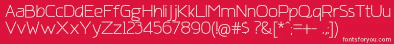 AmatracaGrotesqueNormal Font – Pink Fonts on Red Background