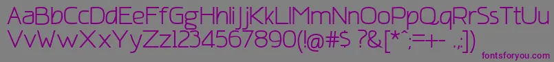 AmatracaGrotesqueNormal Font – Purple Fonts on Gray Background