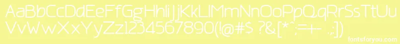 AmatracaGrotesqueNormal Font – White Fonts on Yellow Background