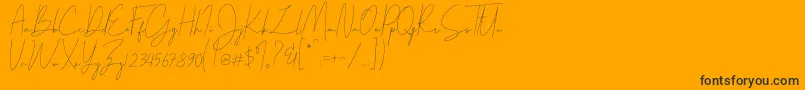 Шрифт Parakan – чёрные шрифты на оранжевом фоне