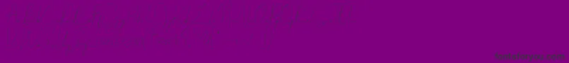 Parakan-fontti – mustat fontit violetilla taustalla