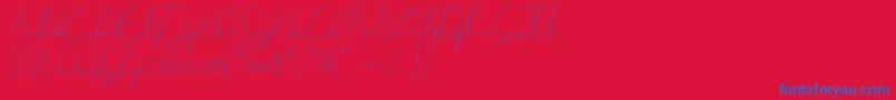 Parakan-fontti – siniset fontit punaisella taustalla