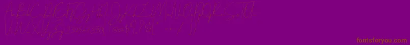 Czcionka Parakan – brązowe czcionki na fioletowym tle