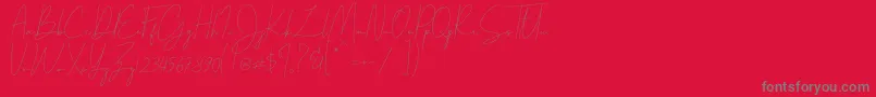 Шрифт Parakan – серые шрифты на красном фоне