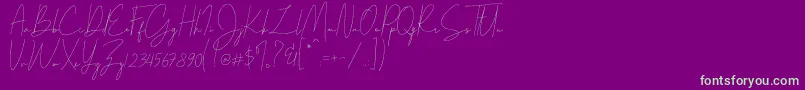 フォントParakan – 紫の背景に緑のフォント