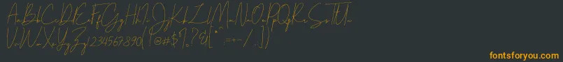 Parakan Font – Orange Fonts on Black Background