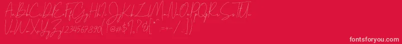 Parakan Font – Pink Fonts on Red Background