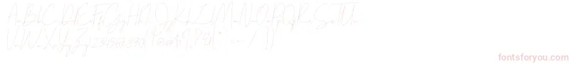 Шрифт Parakan – розовые шрифты на белом фоне