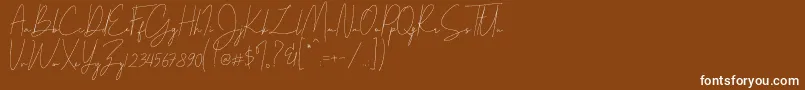 Шрифт Parakan – белые шрифты на коричневом фоне