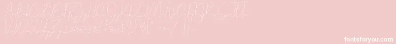 Шрифт Parakan – белые шрифты на розовом фоне