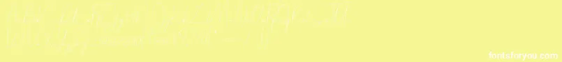 Czcionka Parakan – białe czcionki na żółtym tle