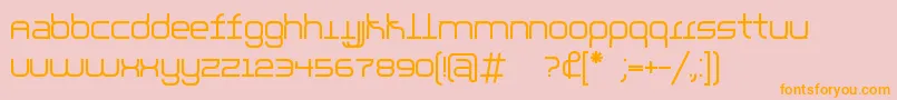 parallello Font – Orange Fonts on Pink Background