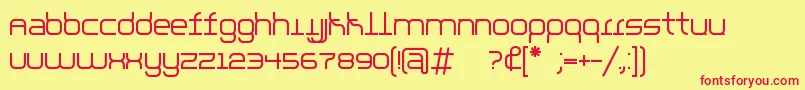 parallello Font – Red Fonts on Yellow Background