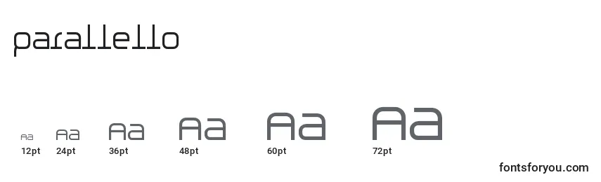 Parallello (136491) Font Sizes