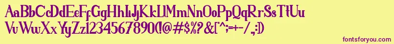 PARENT BOLD Font – Purple Fonts on Yellow Background