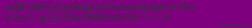 フォントPARENT SLANT – 紫の背景に黒い文字