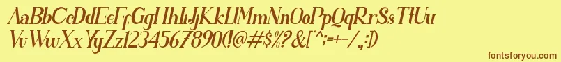 PARENT SLANT Font – Brown Fonts on Yellow Background