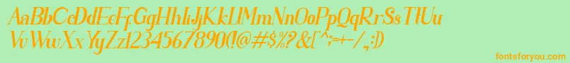 PARENT SLANT Font – Orange Fonts on Green Background