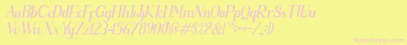 PARENT SLANT Font – Pink Fonts on Yellow Background