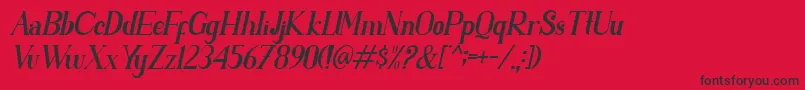 PARENT SLANT Font – Black Fonts on Red Background