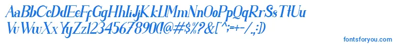 PARENT SLANT Font – Blue Fonts on White Background
