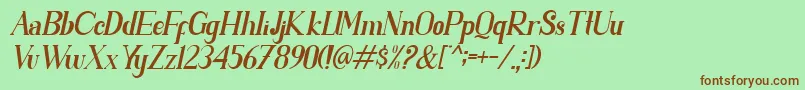 PARENT SLANT Font – Brown Fonts on Green Background