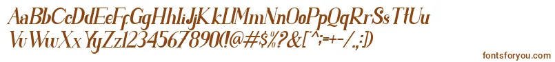 Шрифт PARENT SLANT – коричневые шрифты на белом фоне