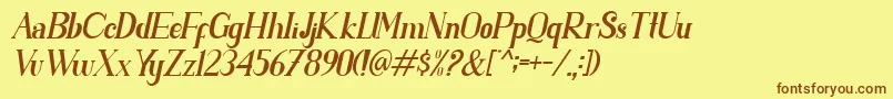 PARENT SLANT Font – Brown Fonts on Yellow Background