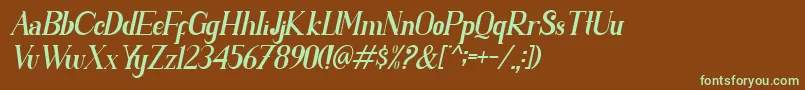 PARENT SLANT Font – Green Fonts on Brown Background