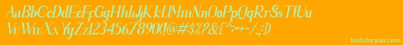 PARENT SLANT Font – Green Fonts on Orange Background