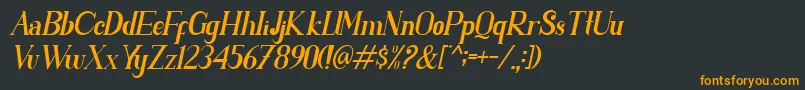 PARENT SLANT Font – Orange Fonts on Black Background