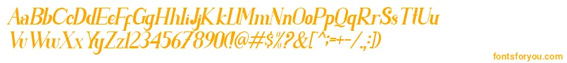 PARENT SLANT Font – Orange Fonts on White Background