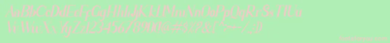 PARENT SLANT Font – Pink Fonts on Green Background