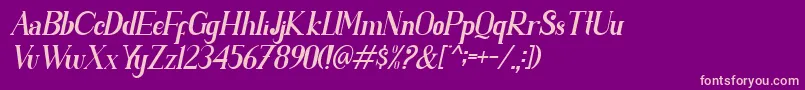 PARENT SLANT Font – Pink Fonts on Purple Background