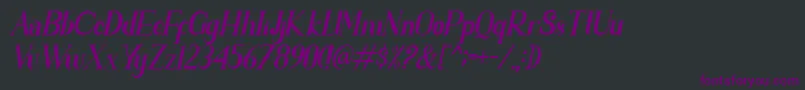 PARENT SLANT Font – Purple Fonts on Black Background