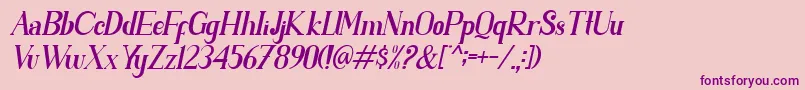 PARENT SLANT Font – Purple Fonts on Pink Background