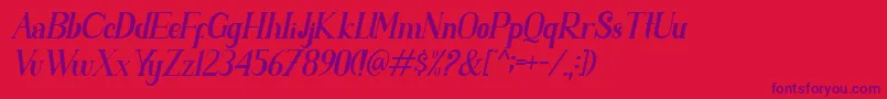 PARENT SLANT Font – Purple Fonts on Red Background