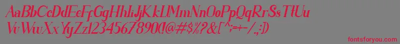 PARENT SLANT Font – Red Fonts on Gray Background
