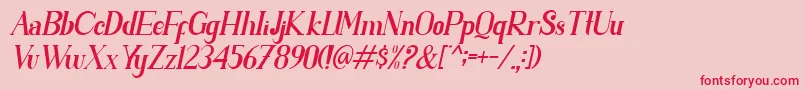 PARENT SLANT Font – Red Fonts on Pink Background