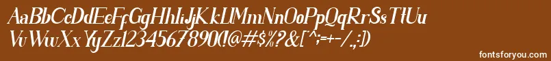 PARENT SLANT Font – White Fonts on Brown Background