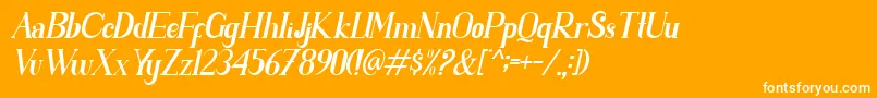 PARENT SLANT Font – White Fonts on Orange Background