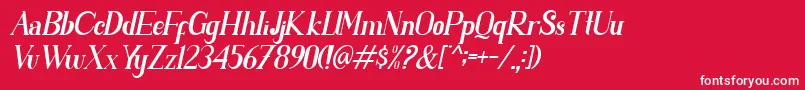 フォントPARENT SLANT – 赤い背景に白い文字