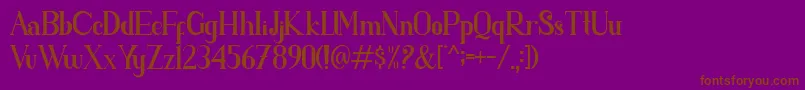 parent Font – Brown Fonts on Purple Background