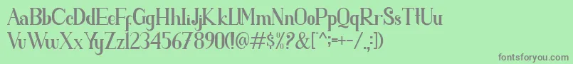 parent Font – Gray Fonts on Green Background