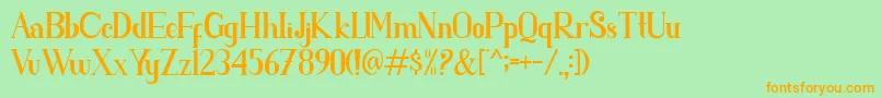 parent Font – Orange Fonts on Green Background